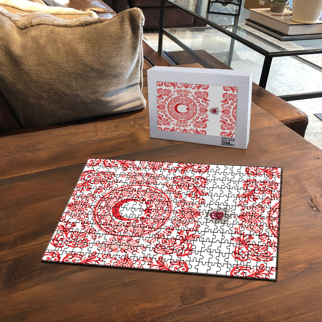 World Football 2026 Turkey Puzzle Crescent Stars Ottoman Baroque Red Version