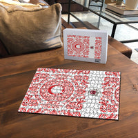 World Football 2026 Turkey Puzzle Crescent Stars Ottoman Baroque Red Version