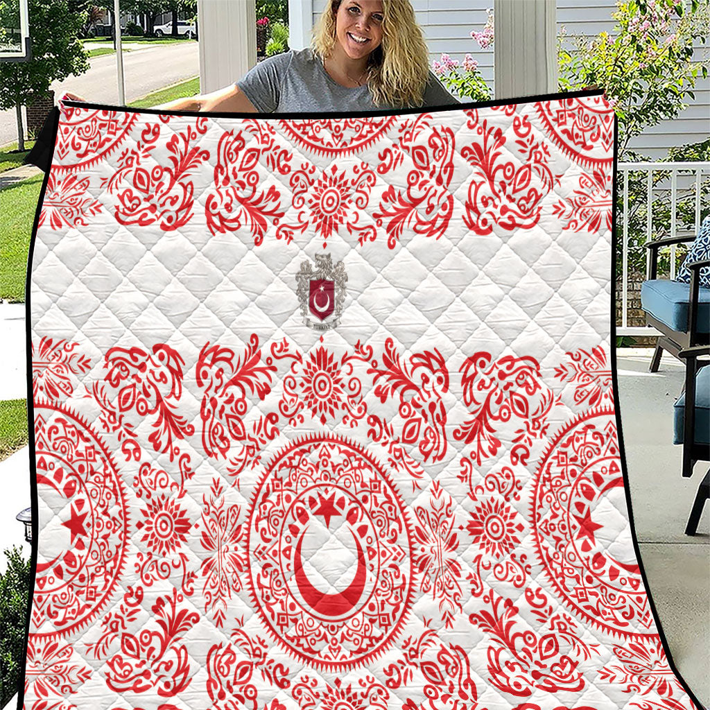 World Football 2026 Turkey Quilt Crescent Stars Ottoman Baroque Red Version