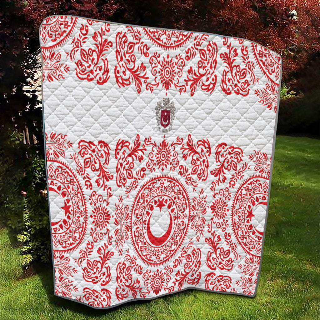 World Football 2026 Turkey Quilt Crescent Stars Ottoman Baroque Red Version