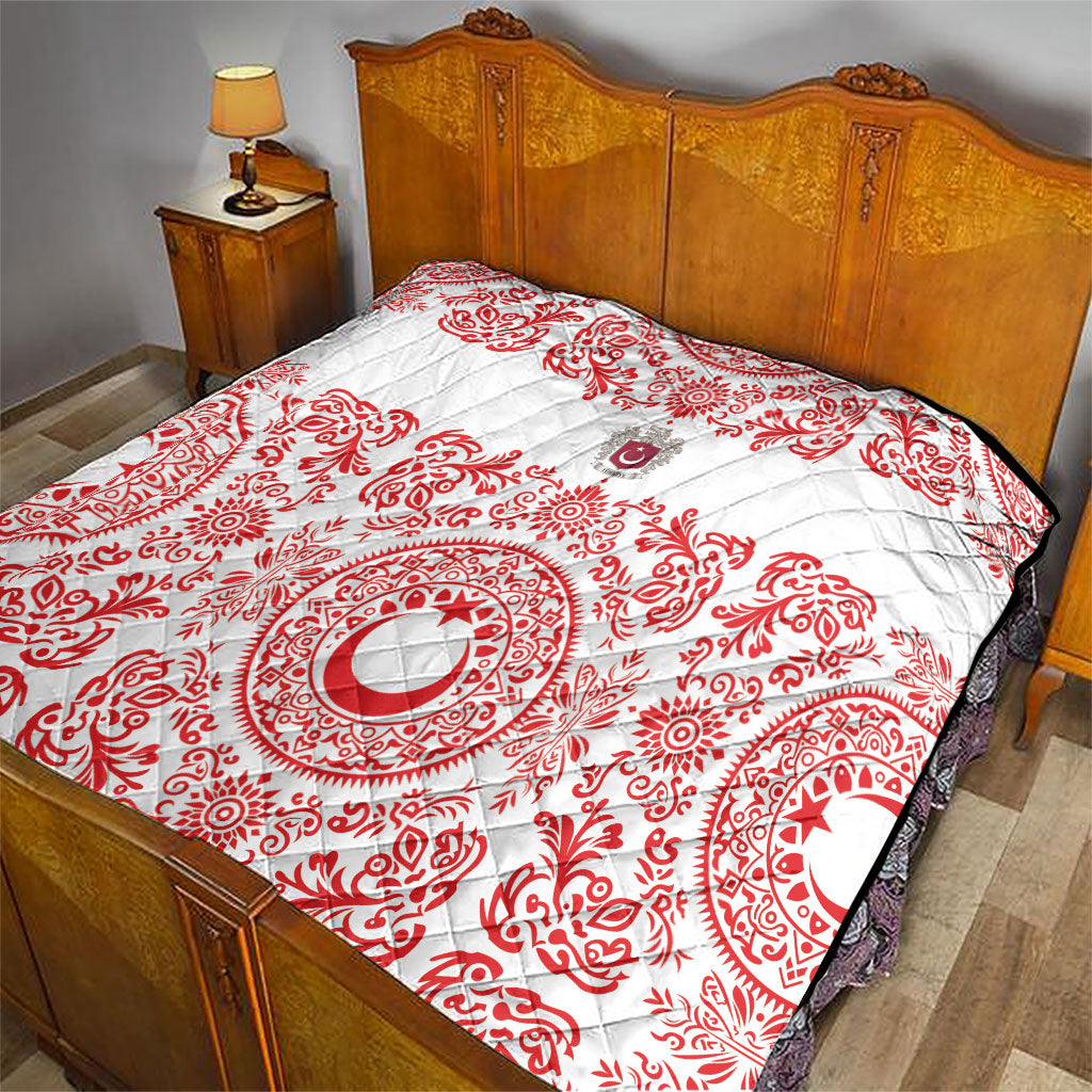 World Football 2026 Turkey Quilt Crescent Stars Ottoman Baroque Red Version