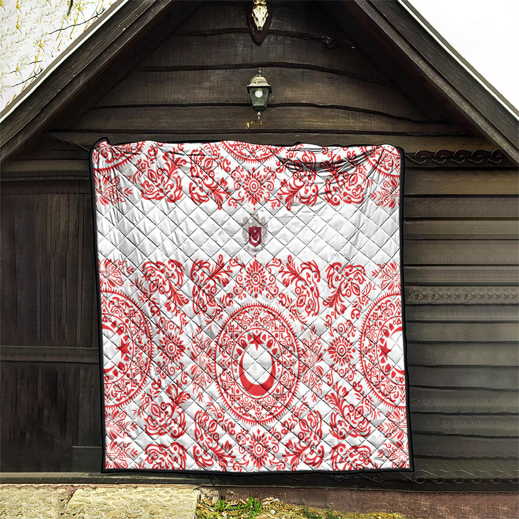 World Football 2026 Turkey Quilt Crescent Stars Ottoman Baroque Red Version