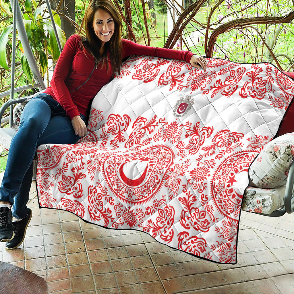 World Football 2026 Turkey Quilt Crescent Stars Ottoman Baroque Red Version