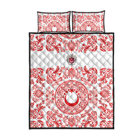 World Football 2026 Turkey Quilt Bed Set Crescent Stars Ottoman Baroque Red Version
