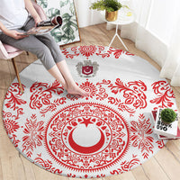 World Football 2026 Turkey Round Carpet Crescent Stars Ottoman Baroque Red Version