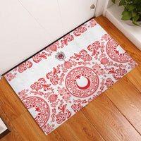 World Football 2026 Turkey Rubber Doormat Crescent Stars Ottoman Baroque Red Version