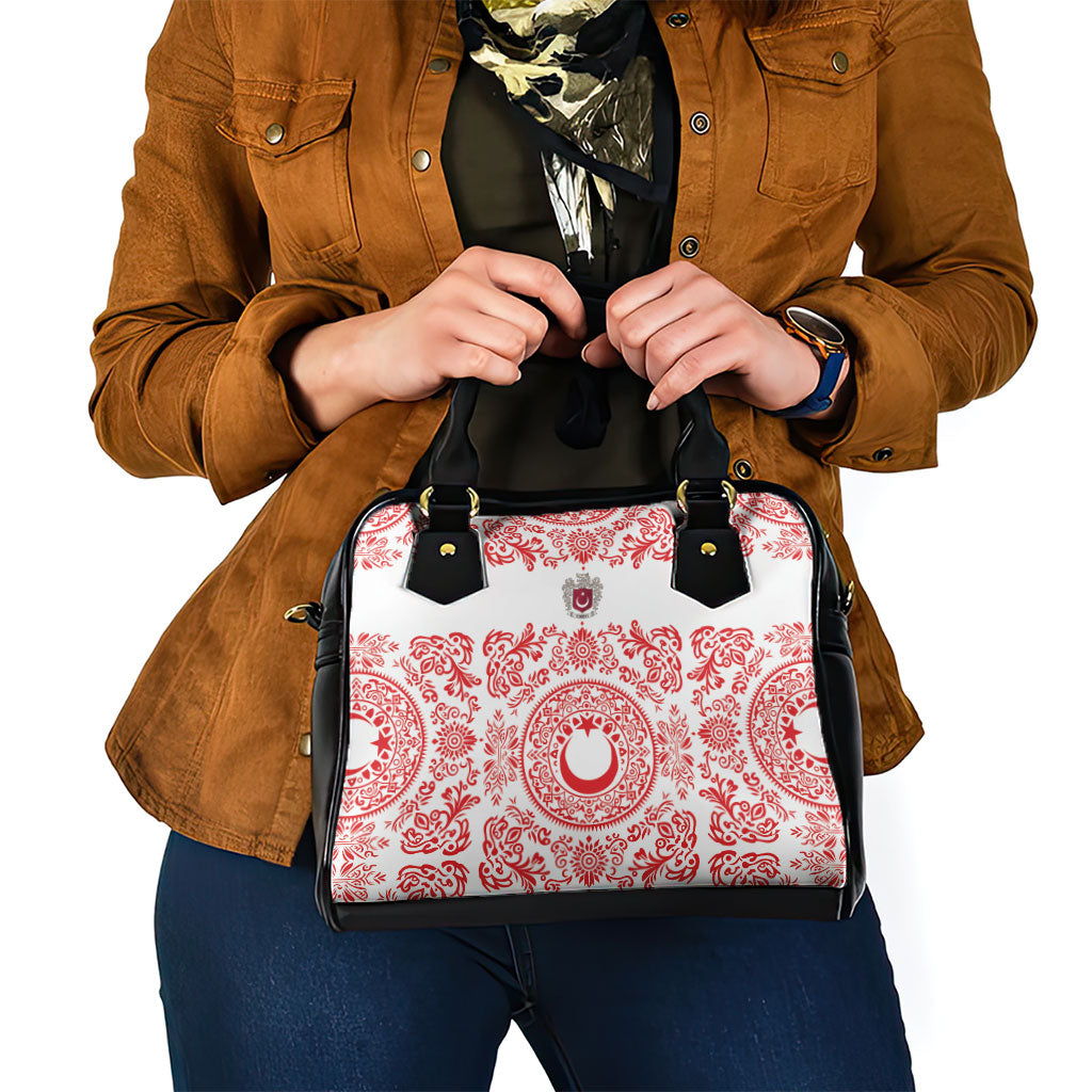 World Football 2026 Turkey Shoulder Handbag Crescent Stars Ottoman Baroque Red Version