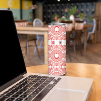 Custom World Football 2026 Turkey Skinny Tumbler Crescent Stars Ottoman Baroque Red Version