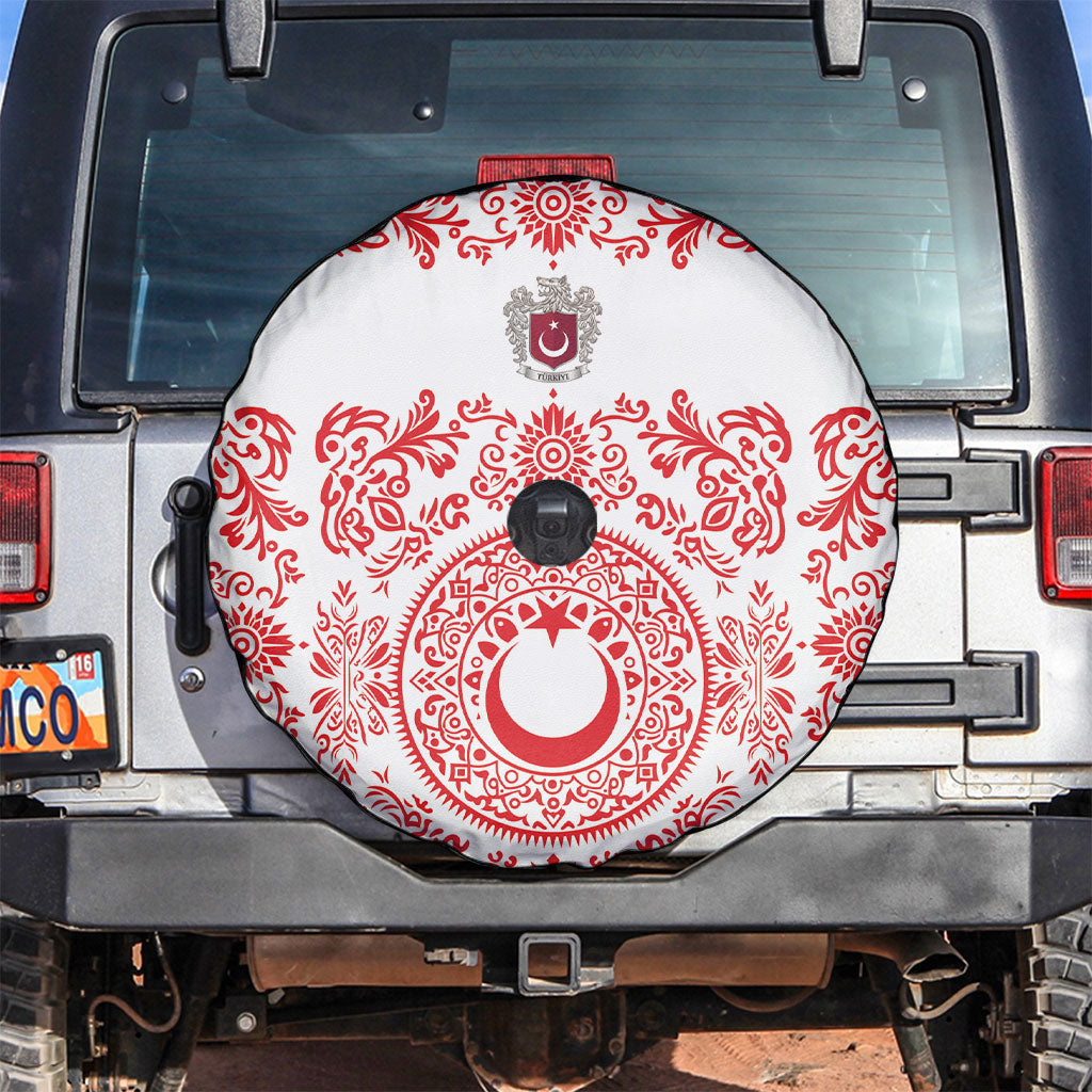 World Football 2026 Turkey Spare Tire Cover Crescent Stars Ottoman Baroque Red Version