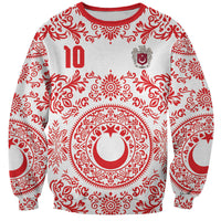 Custom World Football 2026 Turkey Sweatshirt Crescent Stars Ottoman Baroque Red Version