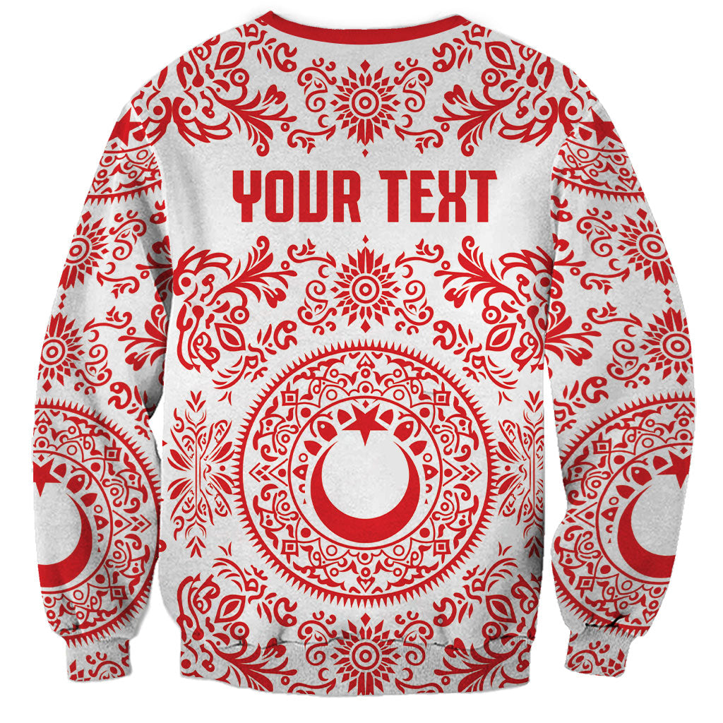 Custom World Football 2026 Turkey Sweatshirt Crescent Stars Ottoman Baroque Red Version