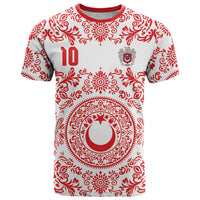 Custom World Football 2026 Turkey T Shirt Crescent Stars Ottoman Baroque Red Version
