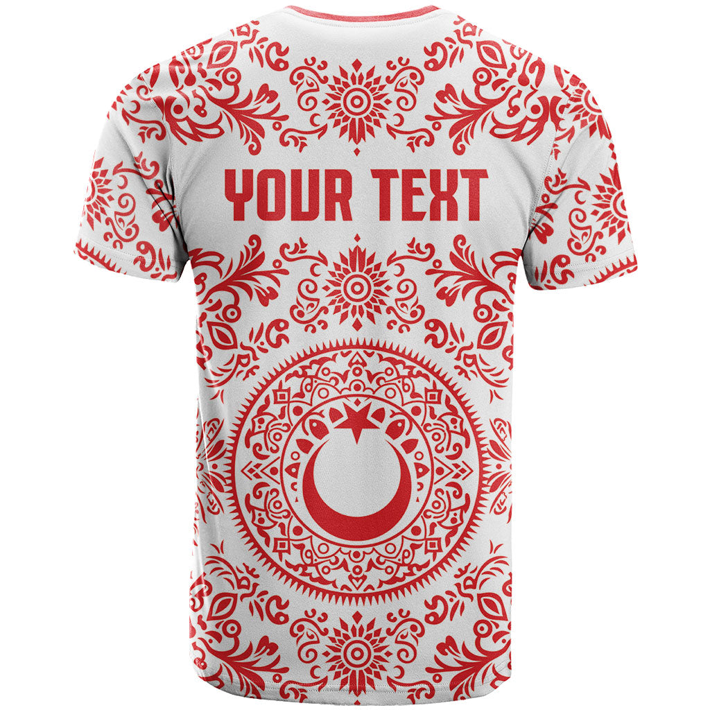 Custom World Football 2026 Turkey T Shirt Crescent Stars Ottoman Baroque Red Version