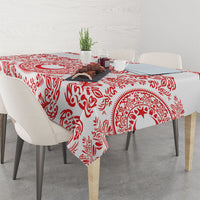World Football 2026 Turkey Tablecloth Crescent Stars Ottoman Baroque Red Version