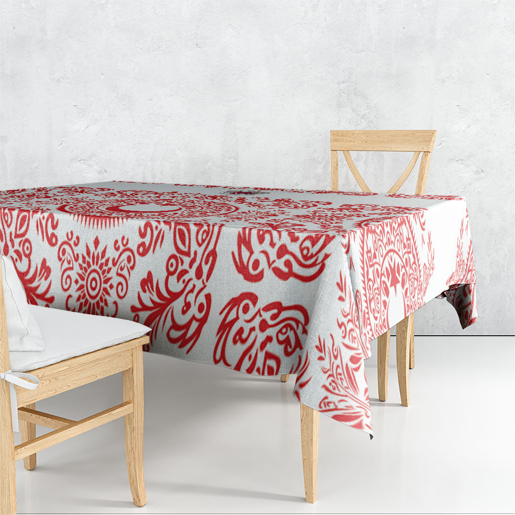 World Football 2026 Turkey Tablecloth Crescent Stars Ottoman Baroque Red Version