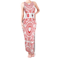 Custom World Football 2026 Turkey Tank Maxi Dress Crescent Stars Ottoman Baroque Red Version