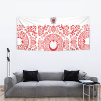 World Football 2026 Turkey Tapestry Crescent Stars Ottoman Baroque Red Version