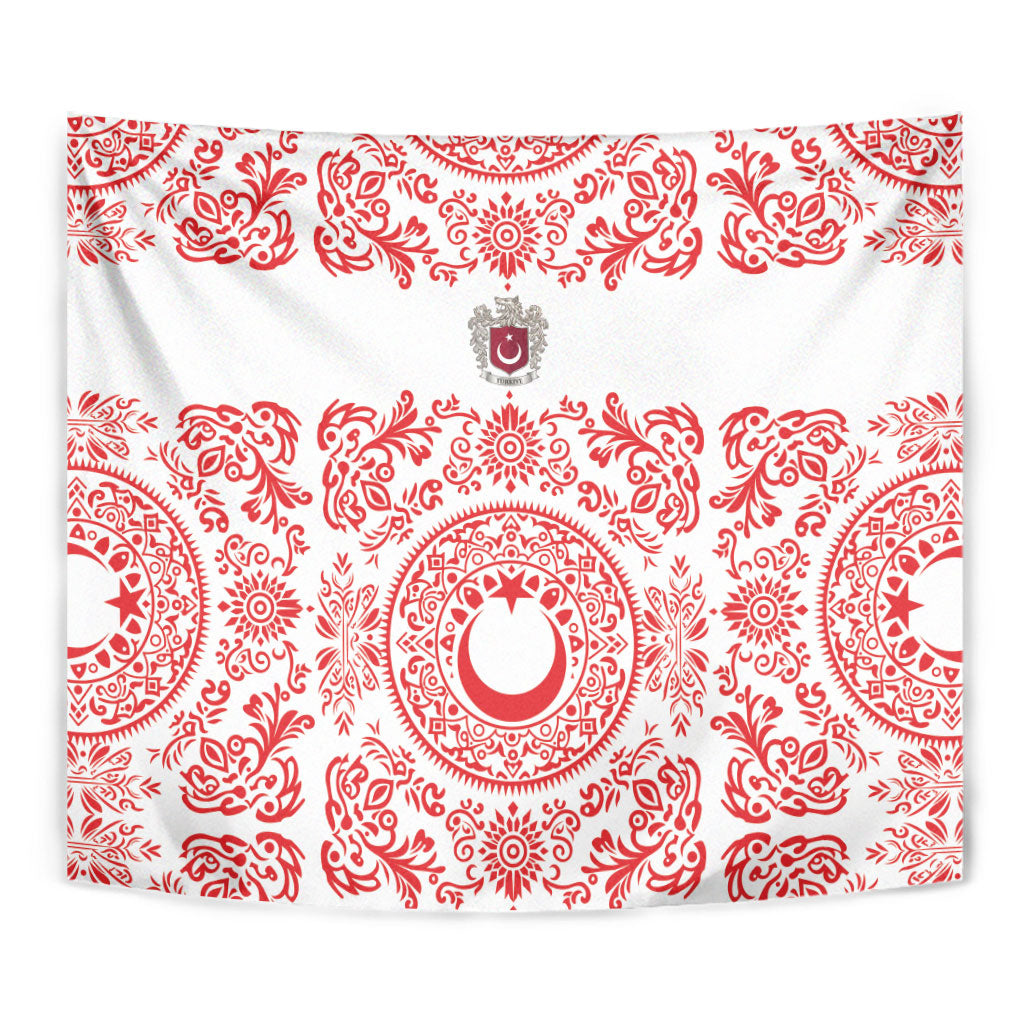 World Football 2026 Turkey Tapestry Crescent Stars Ottoman Baroque Red Version