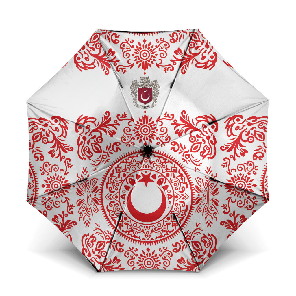 World Football 2026 Turkey Umbrella Crescent Stars Ottoman Baroque Red Version