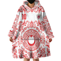 Custom World Football 2026 Turkey Wearable Blanket Hoodie Crescent Stars Ottoman Baroque Red Version