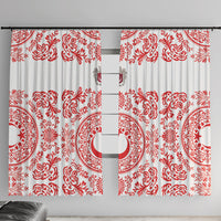 World Football 2026 Turkey Window Curtain Crescent Stars Ottoman Baroque Red Version