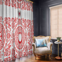 World Football 2026 Turkey Window Curtain Crescent Stars Ottoman Baroque Red Version