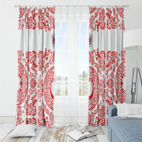 World Football 2026 Turkey Window Curtain Crescent Stars Ottoman Baroque Red Version