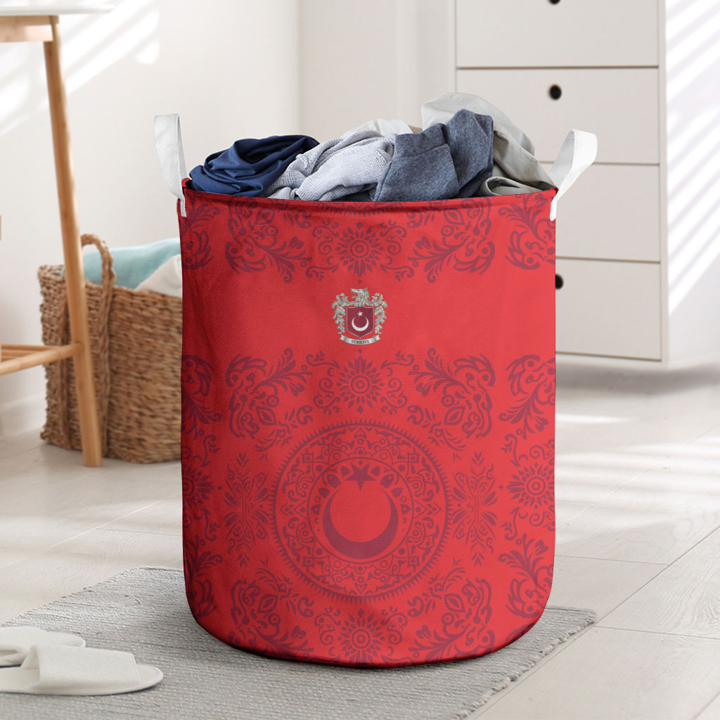 World Football 2026 Turkey Laundry Basket Crescent Stars Ottoman Baroque Pride