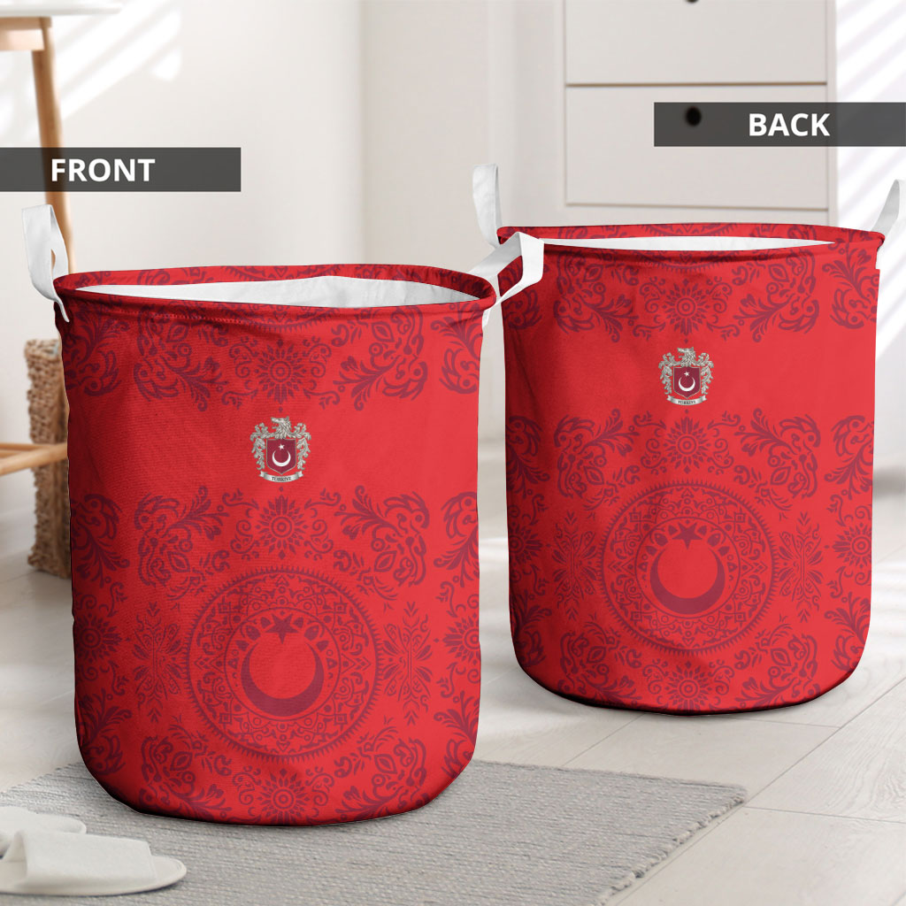 World Football 2026 Turkey Laundry Basket Crescent Stars Ottoman Baroque Pride