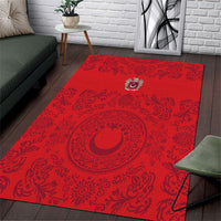 World Football 2026 Turkey Area Rug Crescent Stars Ottoman Baroque Pride
