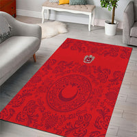 World Football 2026 Turkey Area Rug Crescent Stars Ottoman Baroque Pride