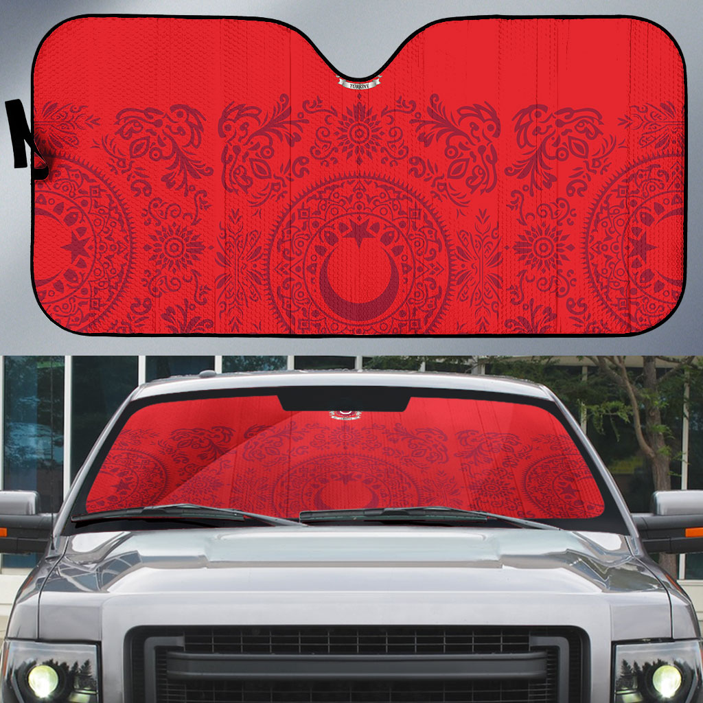 World Football 2026 Turkey Auto Sun Shade Crescent Stars Ottoman Baroque Pride