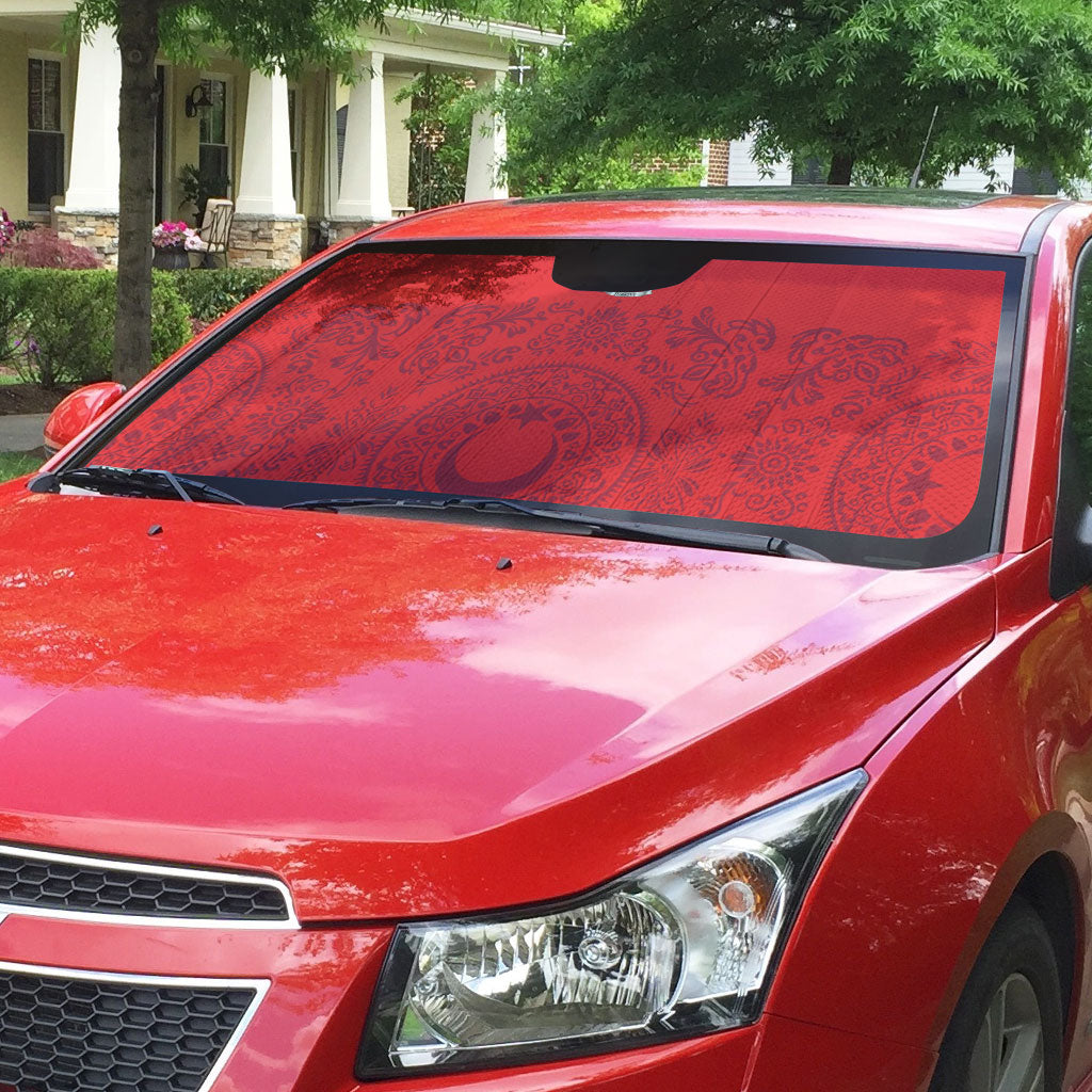 World Football 2026 Turkey Auto Sun Shade Crescent Stars Ottoman Baroque Pride
