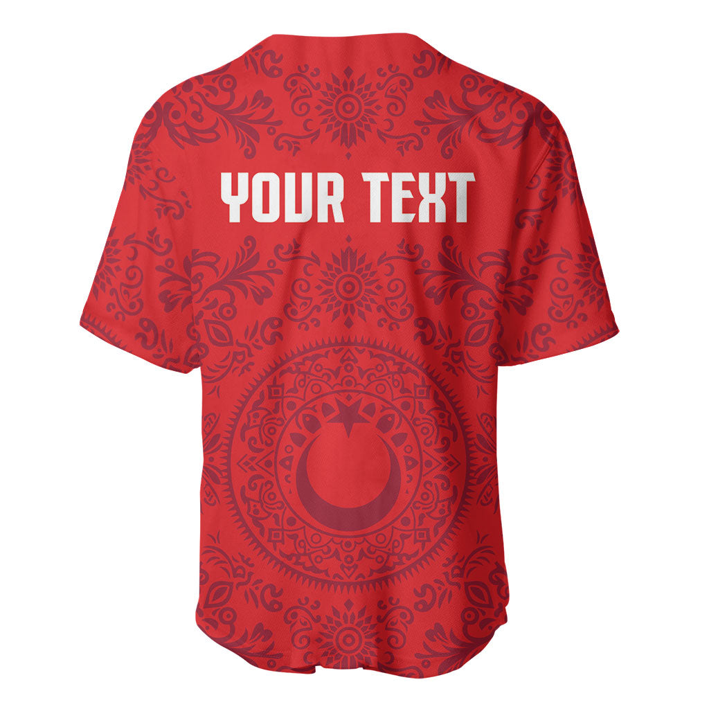 Custom World Football 2026 Turkey Baseball Jersey Crescent Stars Ottoman Baroque Pride