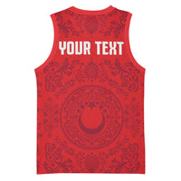 Custom World Football 2026 Turkey Basketball Jersey Crescent Stars Ottoman Baroque Pride