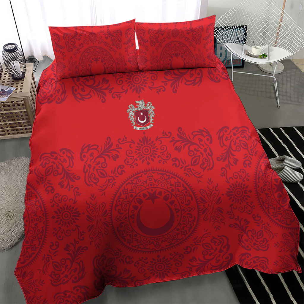 World Football 2026 Turkey Bedding Set Crescent Stars Ottoman Baroque Pride