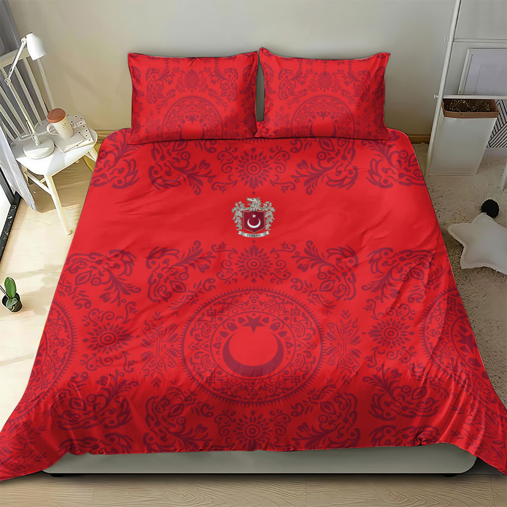 World Football 2026 Turkey Bedding Set Crescent Stars Ottoman Baroque Pride