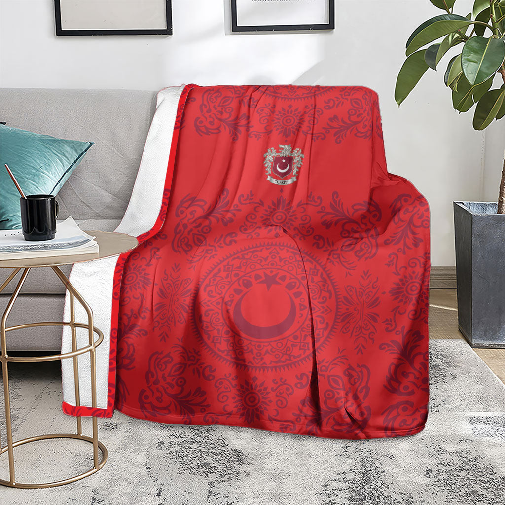World Football 2026 Turkey Blanket Crescent Stars Ottoman Baroque Pride