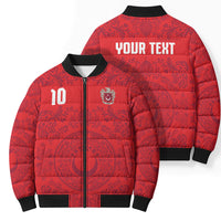 Custom World Football 2026 Turkey Bomber Puffer Jacket Crescent Stars Ottoman Baroque Pride