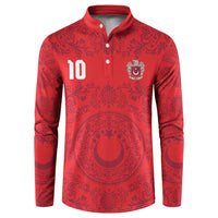Custom World Football 2026 Turkey Button Sweatshirt Crescent Stars Ottoman Baroque Pride