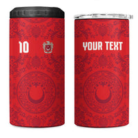 Custom World Football 2026 Turkey 4 in 1 Can Cooler Tumbler Crescent Stars Ottoman Baroque Pride