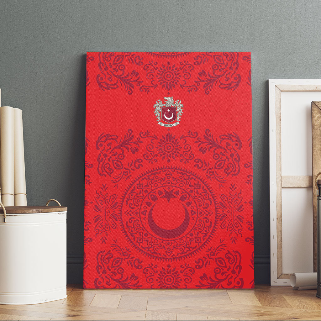 World Football 2026 Turkey Canvas Wall Art Crescent Stars Ottoman Baroque Pride