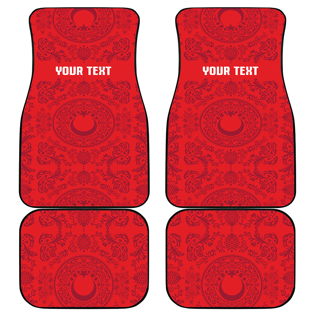 Custom World Football 2026 Turkey Car Mats Crescent Stars Ottoman Baroque Pride
