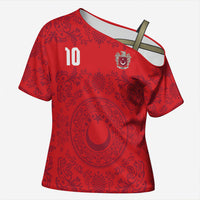 Custom World Football 2026 Turkey Cross Shoulder Shirt Crescent Stars Ottoman Baroque Pride