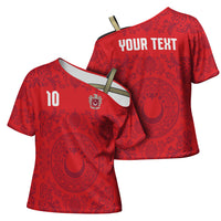 Custom World Football 2026 Turkey Cross Shoulder Shirt Crescent Stars Ottoman Baroque Pride