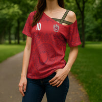 Custom World Football 2026 Turkey Cross Shoulder Shirt Crescent Stars Ottoman Baroque Pride