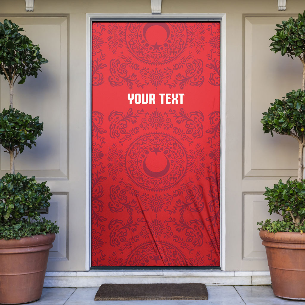 Custom World Football 2026 Turkey Door Cover Crescent Stars Ottoman Baroque Pride