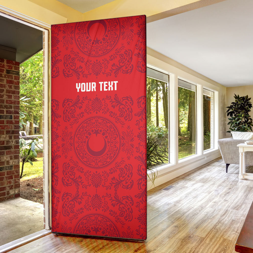 Custom World Football 2026 Turkey Door Cover Crescent Stars Ottoman Baroque Pride