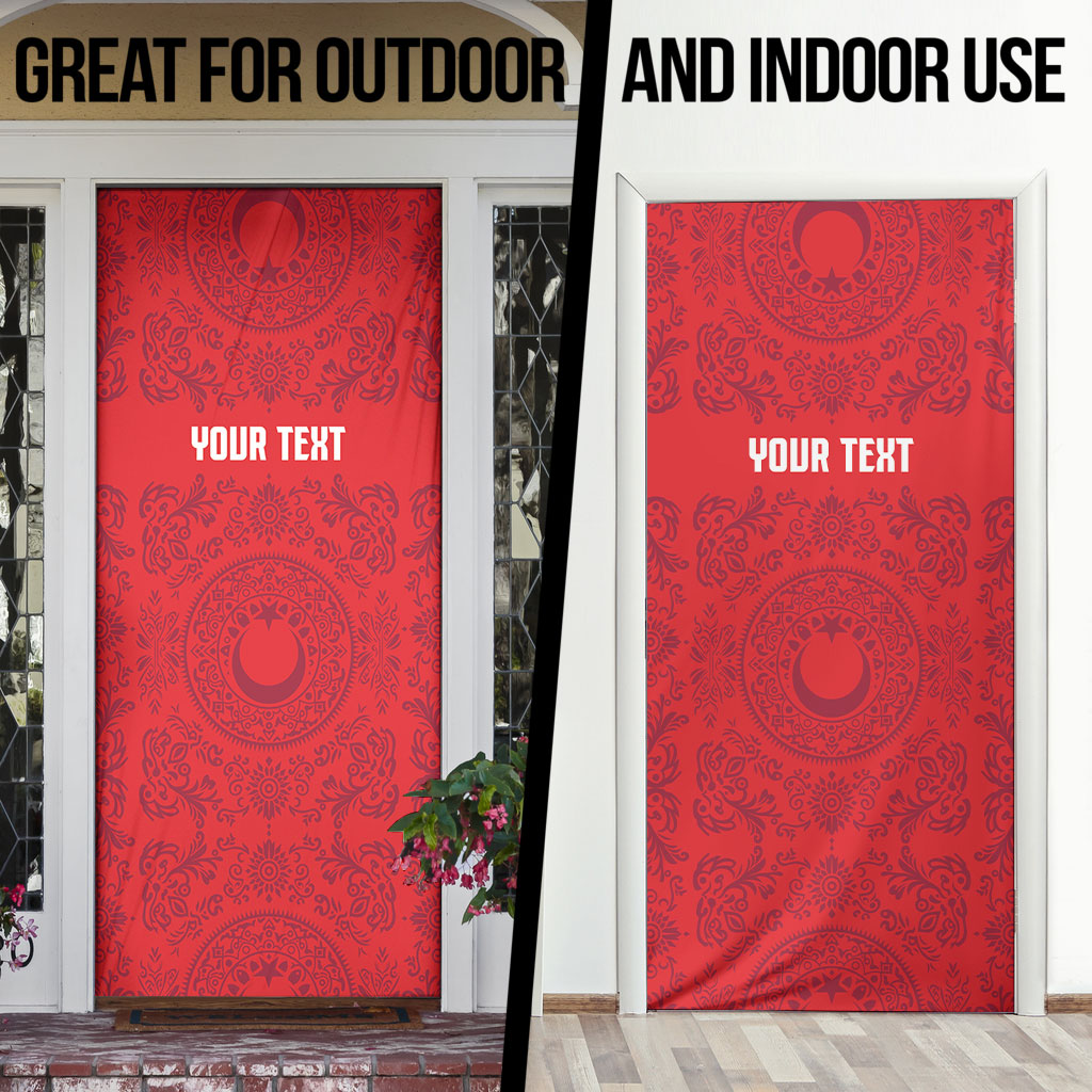 Custom World Football 2026 Turkey Door Cover Crescent Stars Ottoman Baroque Pride