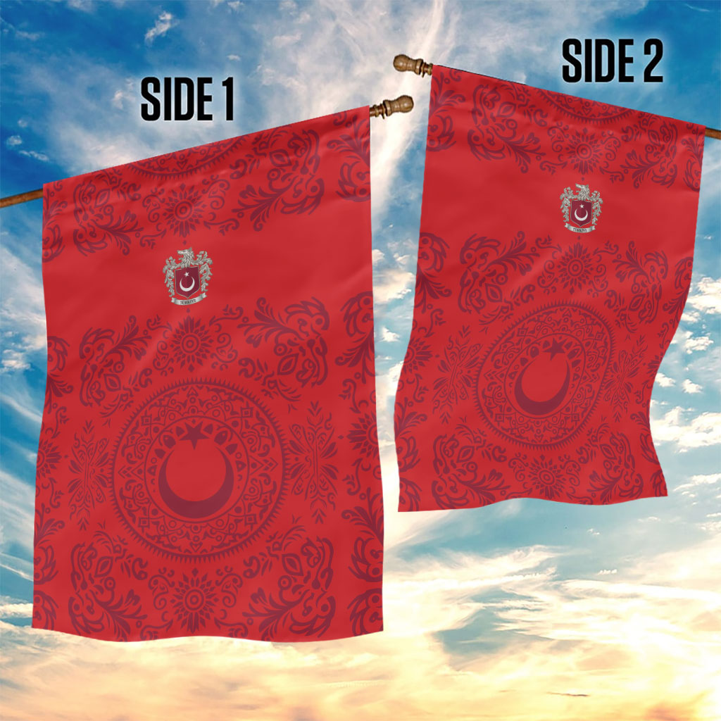 World Football 2026 Turkey Garden Flag Crescent Stars Ottoman Baroque Pride